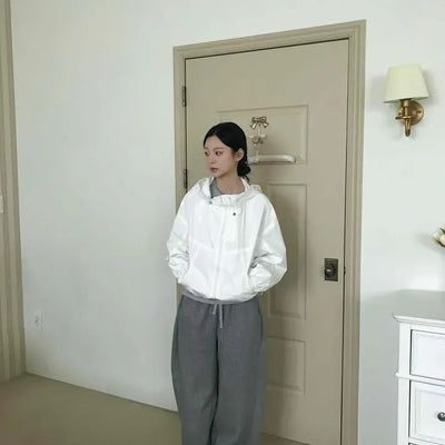 Loose-fit Adjustable Hem Wide Jogger Pants
