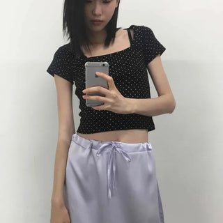 Muse Satin Midi Skirt