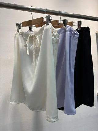 Muse Satin Midi Skirt