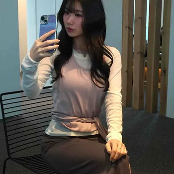Low Slim Fit Asymmetrical Cut Long Skirt with Shirring Details