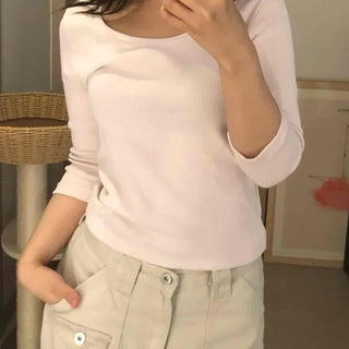 Innocent Daily Slim Fit Round Neck 3/4 Sleeve T-Shirt