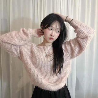 Loose-fit Boat Neck Short Rib Knit
