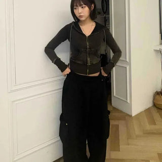 Wide Cargo Pocket Long Pants