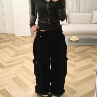 Wide Cargo Pocket Long Pants