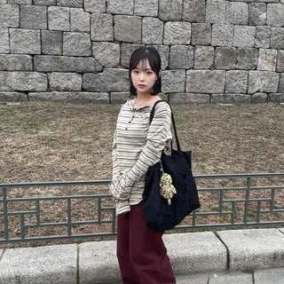 Semi-Wide High-Waisted Color Long Pants