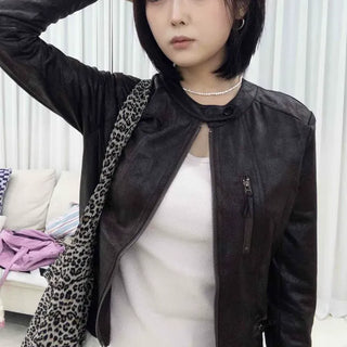 Slim Fit Biker Shoulder Pad Short Rider Jacket