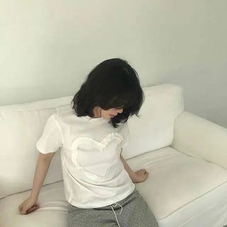String Dot Semi-Bootcut Home Wear Long Pants