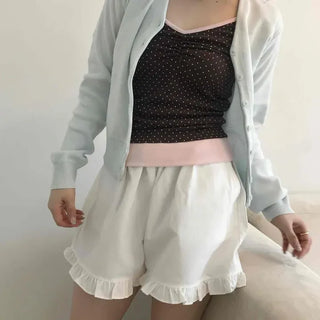 Loose Fit Frill Wide Daily Shorts