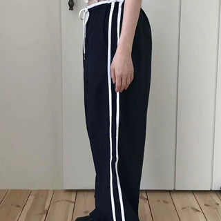 Loose Fit String Contrast Wide Daily Training Bottoms
