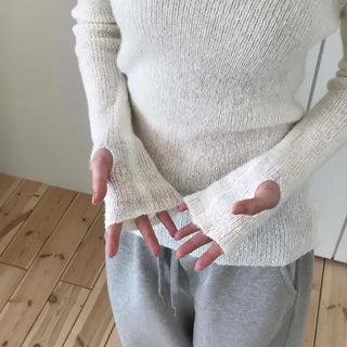 Slim Fit Plain Long Sleeve Daily Casual