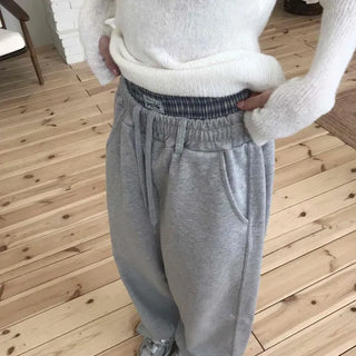 Loose Fit String Wide Cozy Long Pants