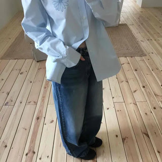 Loose-fit Wide Casual Long Pants
