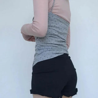 Regular Fit Frill Casual Daily Shorts
