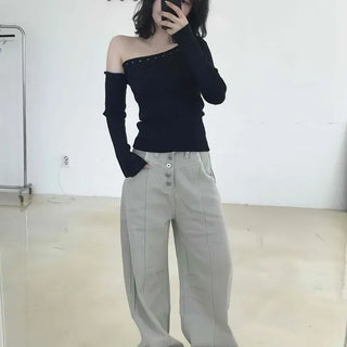 Slim Fit Plain Button Long Sleeve Daily