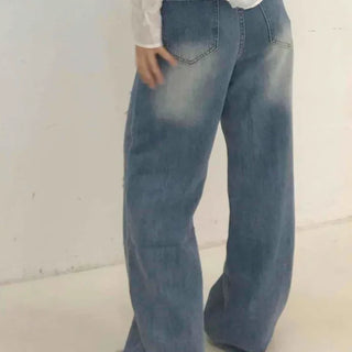 Comfort Distressed Denim Long Pants