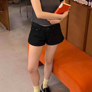 Regular Fit Washed Button Straight Daily Shorts