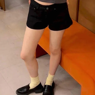 Regular Fit Washed Button Straight Daily Shorts