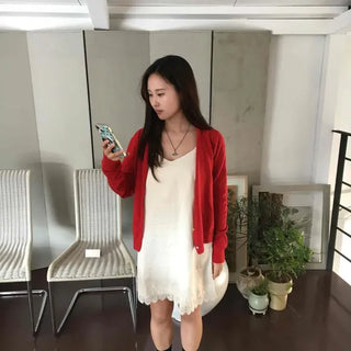 Loose-fit Plain Strap Sleeveless Daily Mini Dress