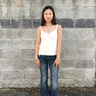 Slim Fit Plain Color Block Strap Sleeveless