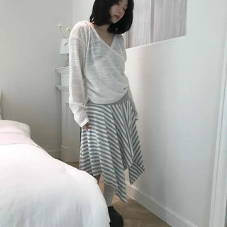 Loose Fit Plain Shirred Long Sleeve Daily Hoodie