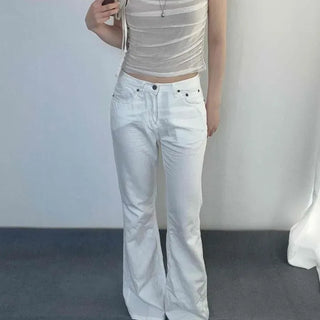 Rimi Button Bootcut Casual Long Pants