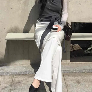 Rimi Button Bootcut Casual Long Pants