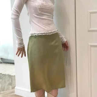 Relaxed Fit Flare A-Line Casual Daily Midi Skirt