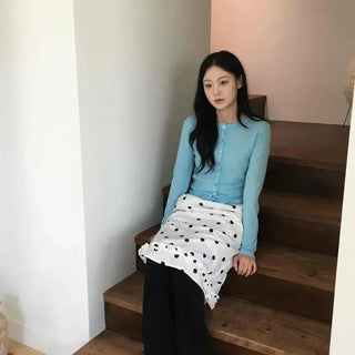 Wide Frill Casual Daily Long Pants