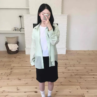 Loose Fit Boxy Fit Plain Daily Short Sleeve T-shirt