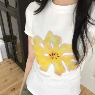 Regular Fit Floral Daily Short Sleeve T-shirt