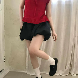 Fitted Plain Frill String Daily Sleeveless