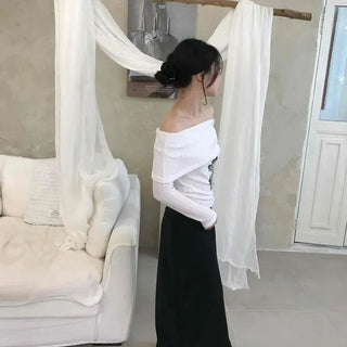 Regular Fit Straight H-Line Daily Long Skirt
