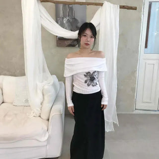 Regular Fit Straight H-Line Daily Long Skirt