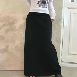 Regular Fit Straight H-Line Daily Long Skirt
