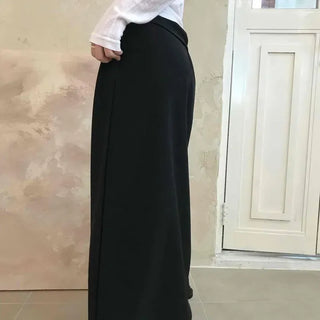 Regular Fit Straight H-Line Daily Long Skirt