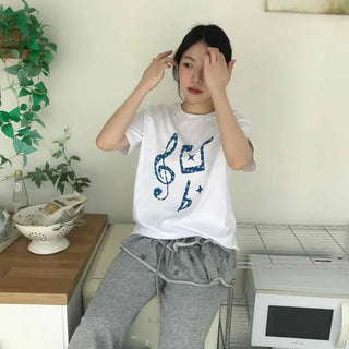 Loose Fit Graphic Print Daily Short Sleeve T-shirt