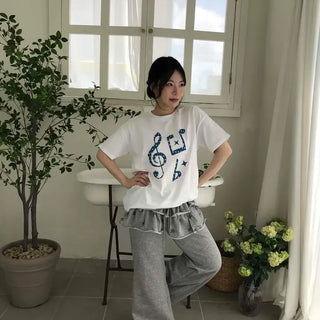 Loose Fit Graphic Print Daily Short Sleeve T-shirt