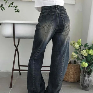 Loose-fit Washed Wide Casual Long Pants