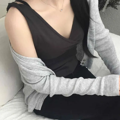 Slim Fit Plain Strap Casual Daily Sleeveless