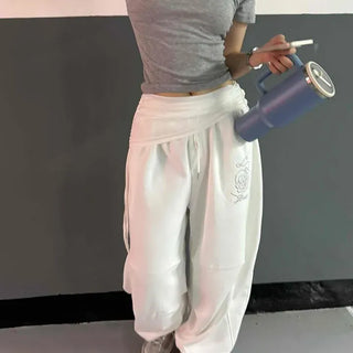 Loose-fit String Wide Daily Long Pants