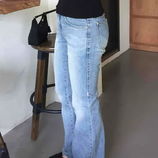 Regular Fit Washed Button Bootcut Long Pants