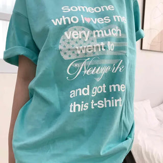 Regular Fit Lettering Print Daily Short Sleeve T-shirt