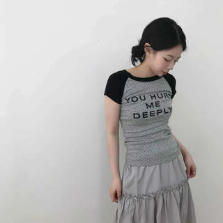 Frill Shirred A-Line Daily Midi Skirt