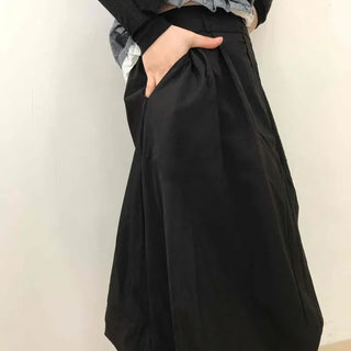 Frill Flare A-Line Daily Midi Skirt
