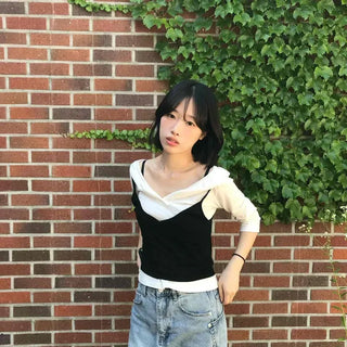 Shirred Plain Casual Daily Short Sleeve T-shirt