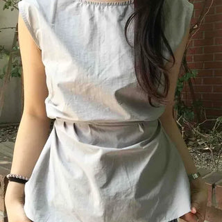 Loose Fit Plain Short Sleeve Casual Daily Blouse