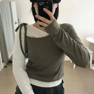 Boho Chic Asymmetrical Layered Long Sleeve T-shirt