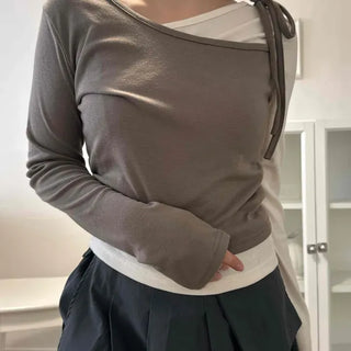 Boho Chic Asymmetrical Layered Long Sleeve T-shirt