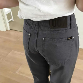 Loose Fit Button Zipper Bootcut Daily Long Pants
