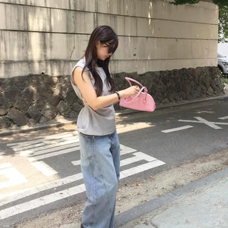 Clean Loose Fit Washed Wide Casual Long Pants